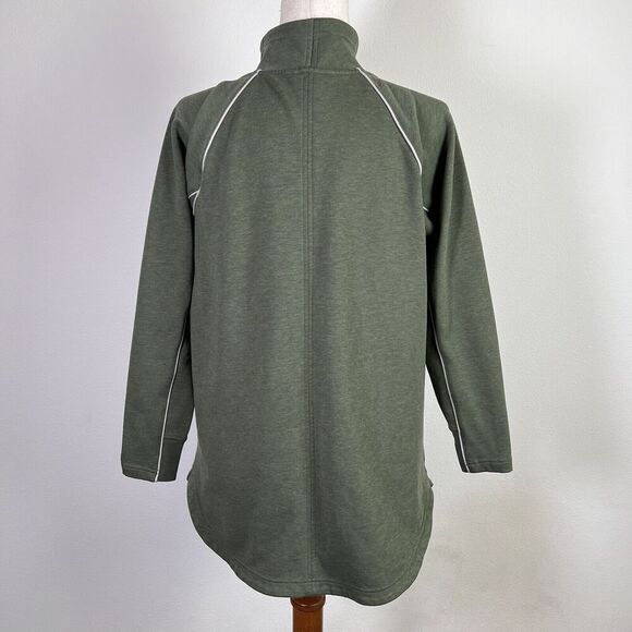 Title Nine Fleece Zip Up Jacket Women's Small Green Soft Olive Athletic Running - Picture 6 of 15